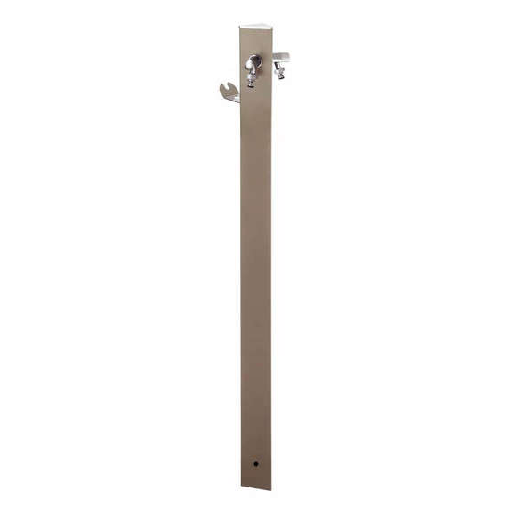 Colortap Kerti kút TRIANGLE 400 - Galambszürke színű, 2 db csappal, flexibilis bekötőcsővel, tömlőtartóval