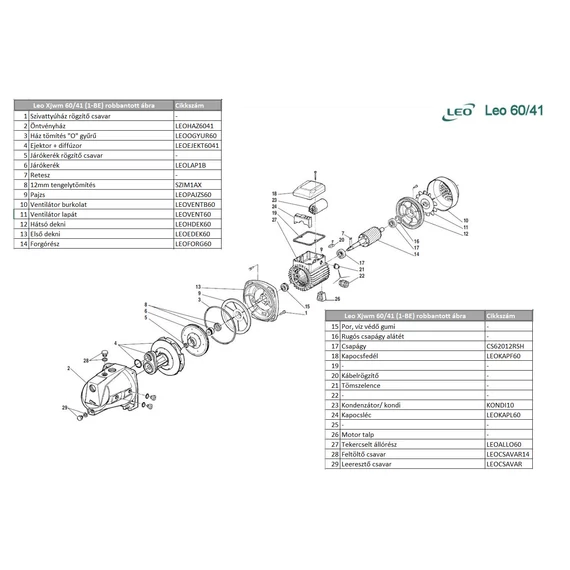 LEO ND XJWM/1-BE 60/41  Pump body O-gyűrű