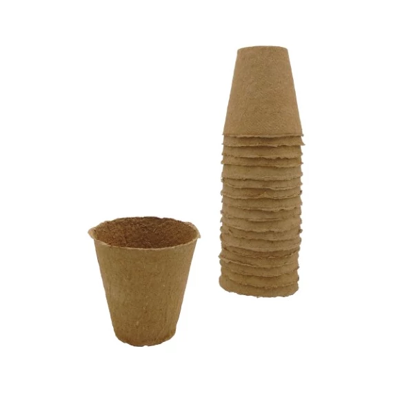 Biológiailag lebomló 100% farost cserép kerek- H8,5 x O8 cm - 18 x
