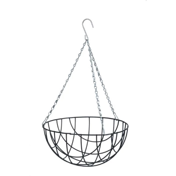 Virágtartó függőkosár kerek 30cm, szürke /12db/karton