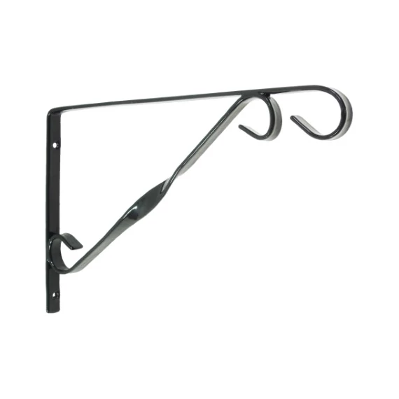 Fali virágtartó kar fekete  30 cm /10db/karton