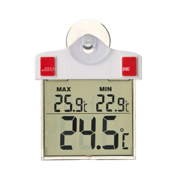 Digitális hőmérő ablakba min-max, 1db/karton, 17x11x3,5cm