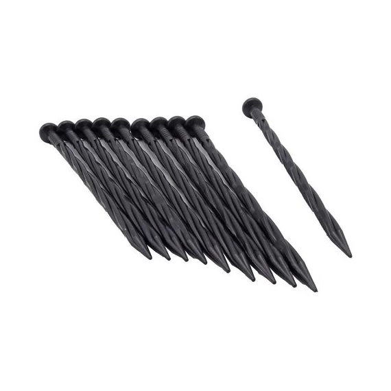 Leszúró tüske, gyepszegélyezéshez, műanyag (6040673-hoz) 20 cm x 8mm fekete 10db/csom