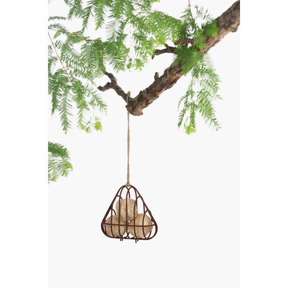 NALA drót madáretető barna háromszög 7,5x20x18,5