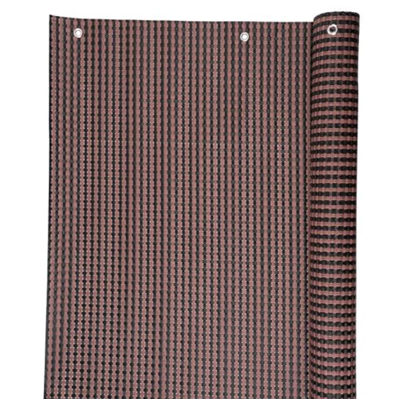 Balkon árnyékoló 0,9x3m, UV 800g/m2, Polyratan, sötétbarna