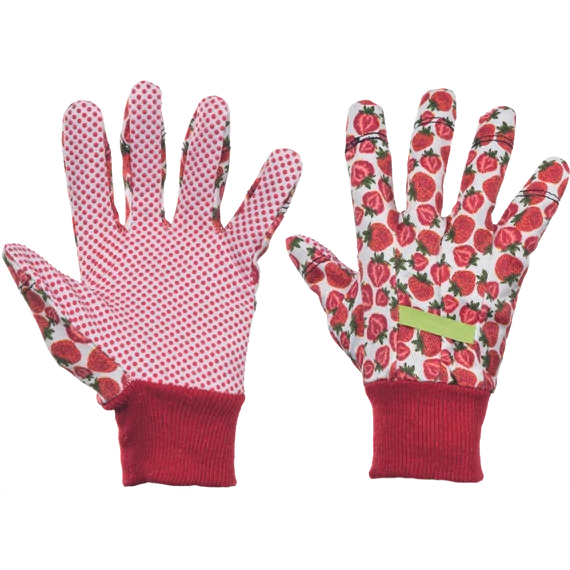Fresh Fruit textil kesztyű piros 8 méret, 12 pár/karton 