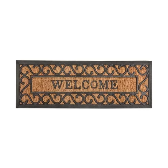 Kókuszrost lábtörlő  welcome felirattal 75x25cm