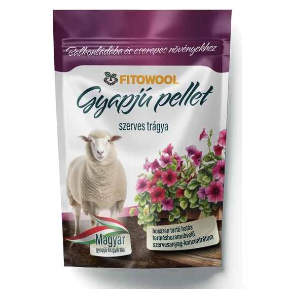 Fitowool gyapjú pellet balkonládába és cserepes növényekhez 250g (36db/krt)