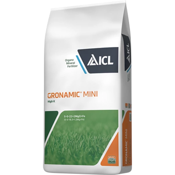 Gronamic Mini High K 5-0-22 +2MgO+0,5Fe 25kg / 40 db raklap 