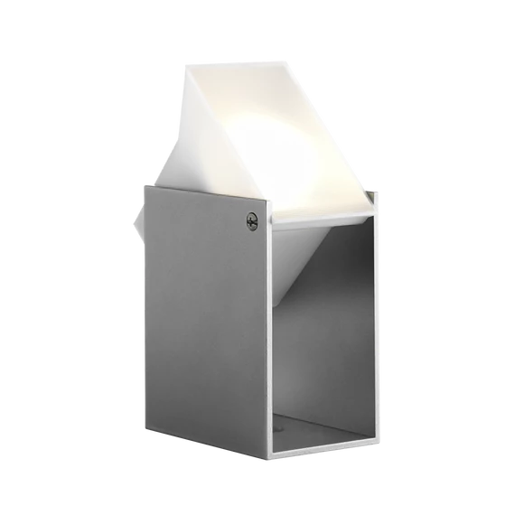 Garden Lights Etu fali lámpa, aluminium, kocka, állitható fejjel, LED 3 W, meleg fehér fény