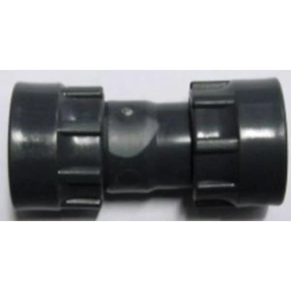Hollanderes  1" egyenes összekötő BB szürke, 20-cs 200/kart