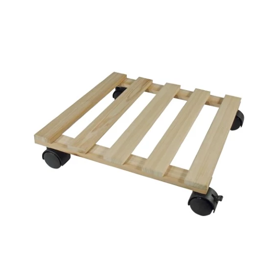 Görgős virágtalp fából 8x35x35cm /10db/karton