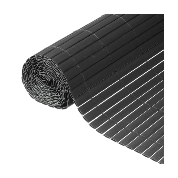 Nádhatású PVC gyékény, kétoldalas 1x3m, antracit, 2tek/karton