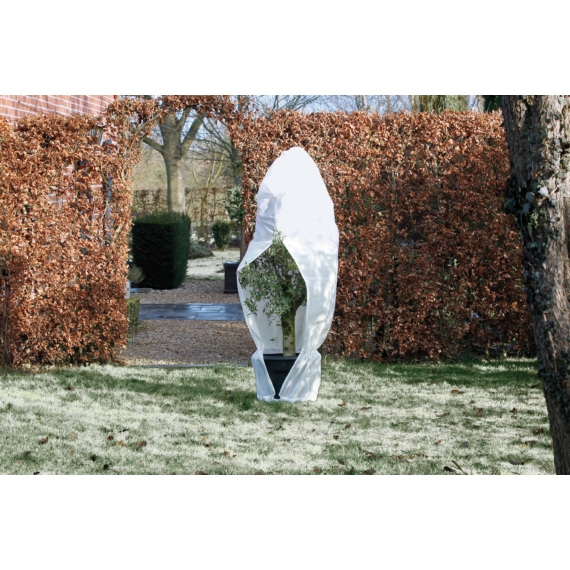Téli takaró fólia zipzárral, fehér átm.250cmx300cmx393cm 70g/m2/ fátyolfólia
