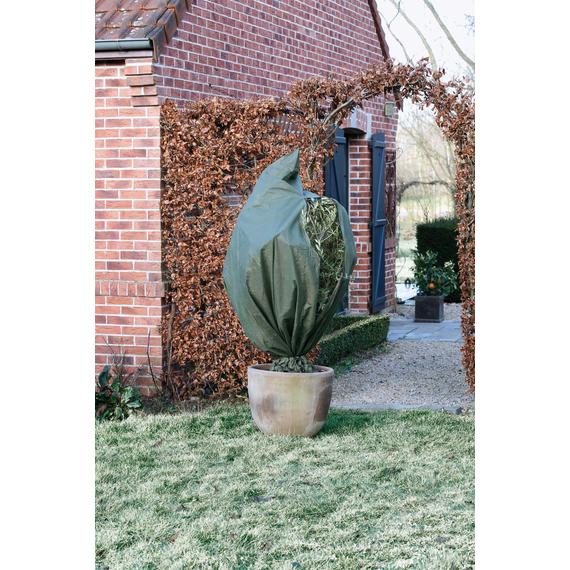 Téli takaró fólia zipzárral, zöld,átm. 250cmx300cmx393cm, 70g/m2/ fátyolfólia