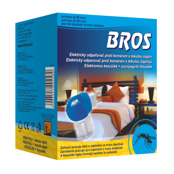 Bros Elektromos készülék+ szúnyogirtó folyadék 12 db/karton