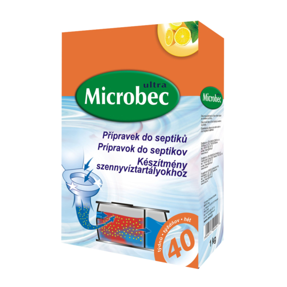 Bros Microbec -biológiailag ható por - készítmény szennyvíztrtályokhoz 1kg 6 db/karton