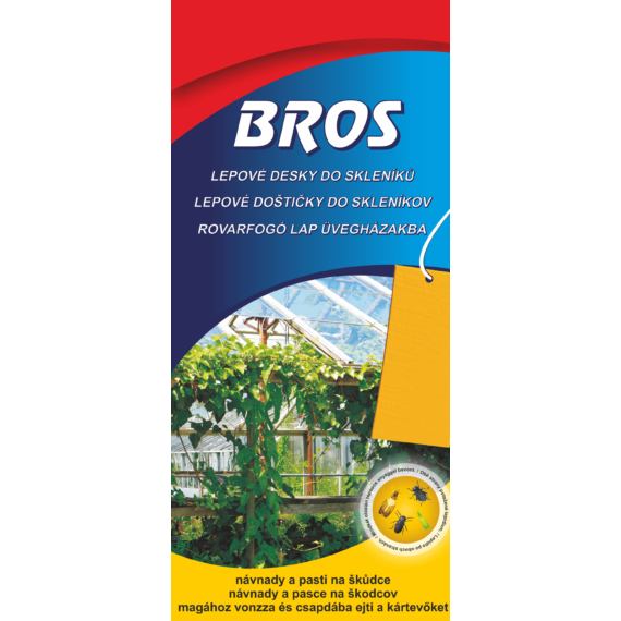 Bros Rovarfogó sárga lap  kertbe-üvegházakba 10 db 20 db/karton