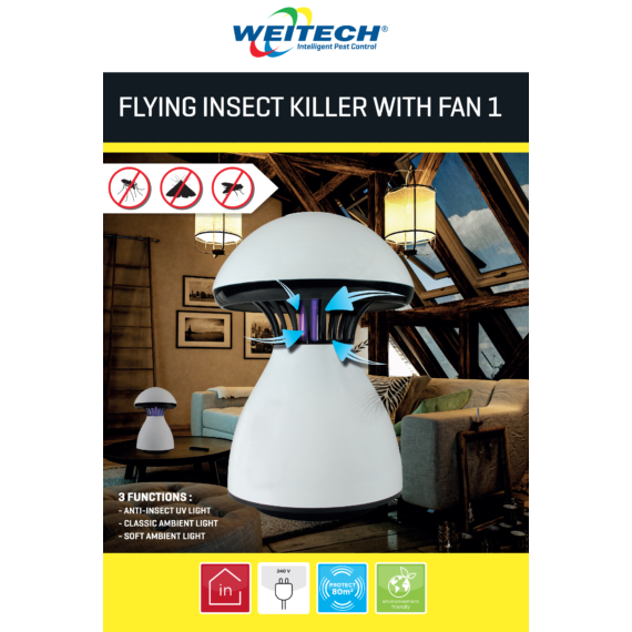 Weitech ventillátoros csapda repülő rovarokra 6 db/karton