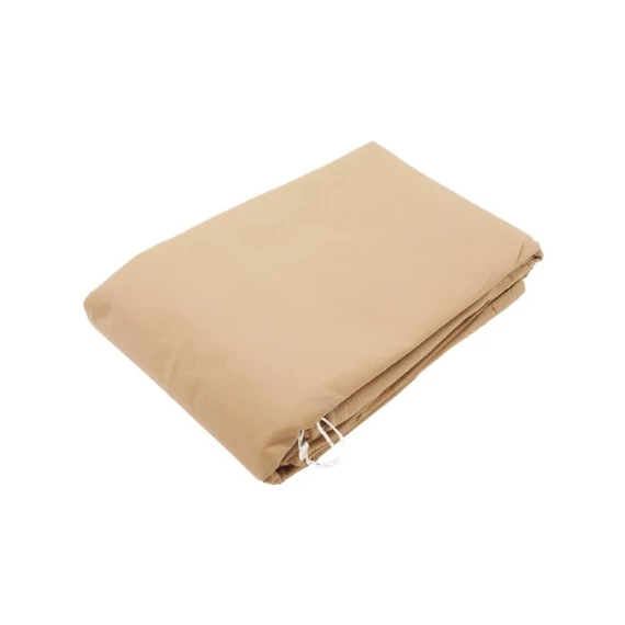 Téli takarófólia zipzárral, bézs,átm. D:2,5m, 300cmx393cm 70g/m2/ fátyolfólia