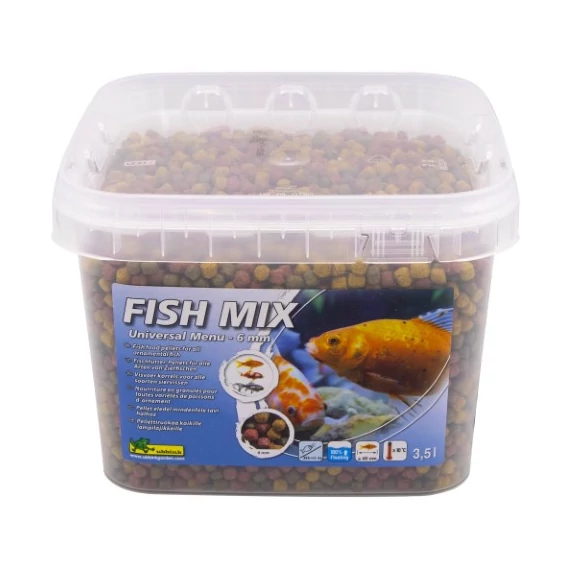 Fish Mix - Haltáp Universal 6mm pellet 3,5L, mindenfajta halnak, 20 - 55 cm-ig