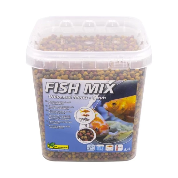 Fish Mix - Haltáp Universal 6mm pellet 5,4L, mindenfajta halnak 20 - 55 cm-ig