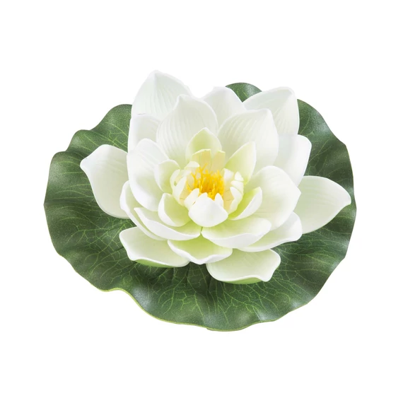 Velda Lótusz tavirózsa, selyem fehér 17 cm