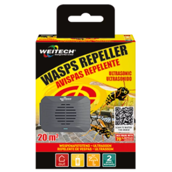 Weitech ultrahangos darázsriasztó készülék, 6db/krt