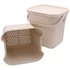 Konyhai komposztáló vödör 8 l, PP, elefántcsontszín H24,6x25,4x21,9 cm