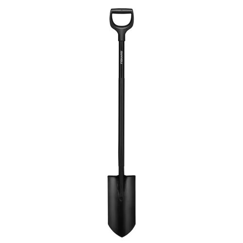 FISKARS Ergonomic Pro ásó, fekete, árokásó, keskeny