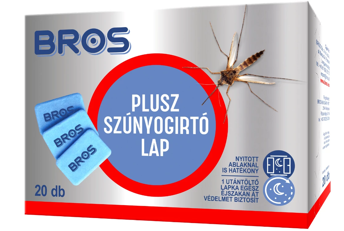Bros Szúnyogirtó lapka elektromos készülékhez 20db/csomag