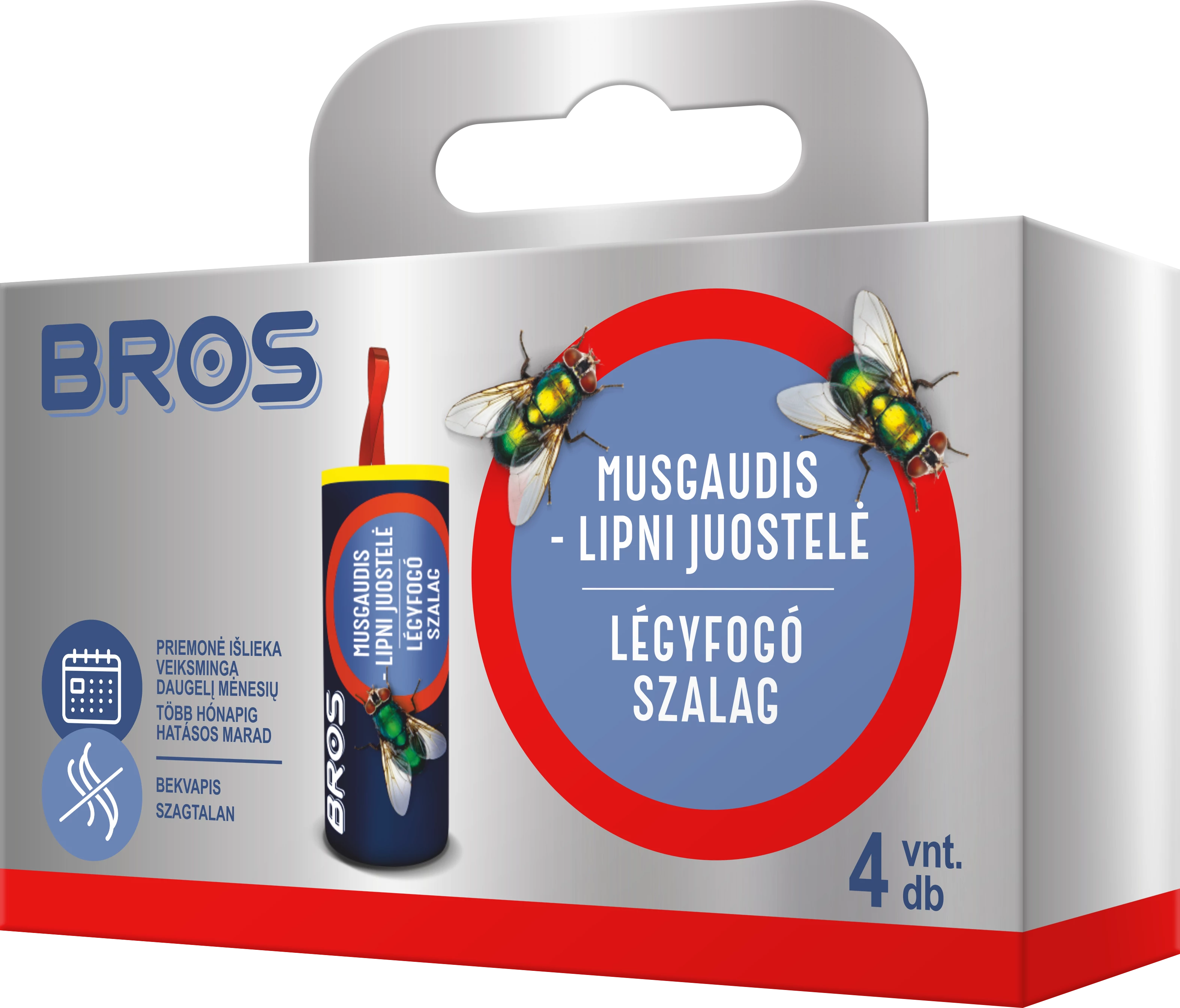 Bros Légyfogó szalag 4 db/csomag