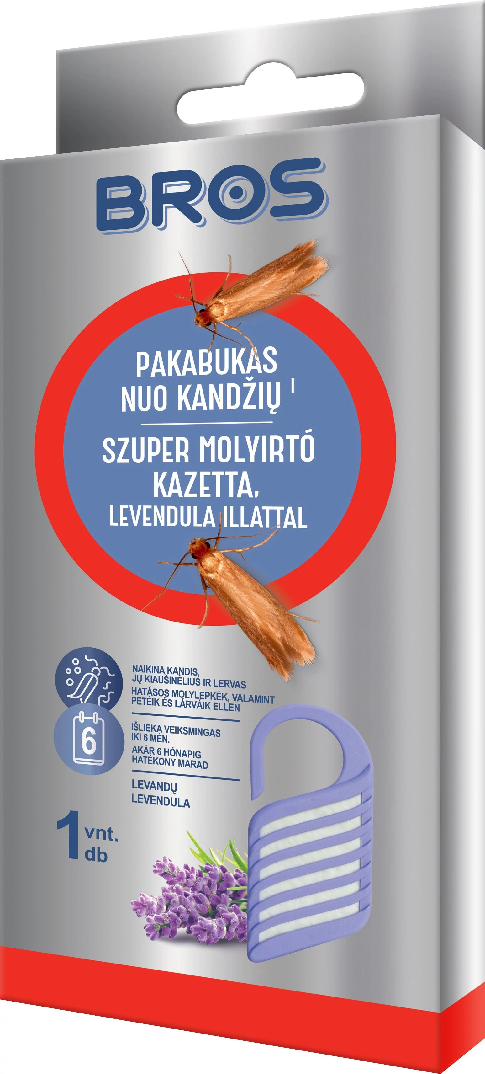 Bros Molyirtó kazetta - levendula illatú 30 db/karton