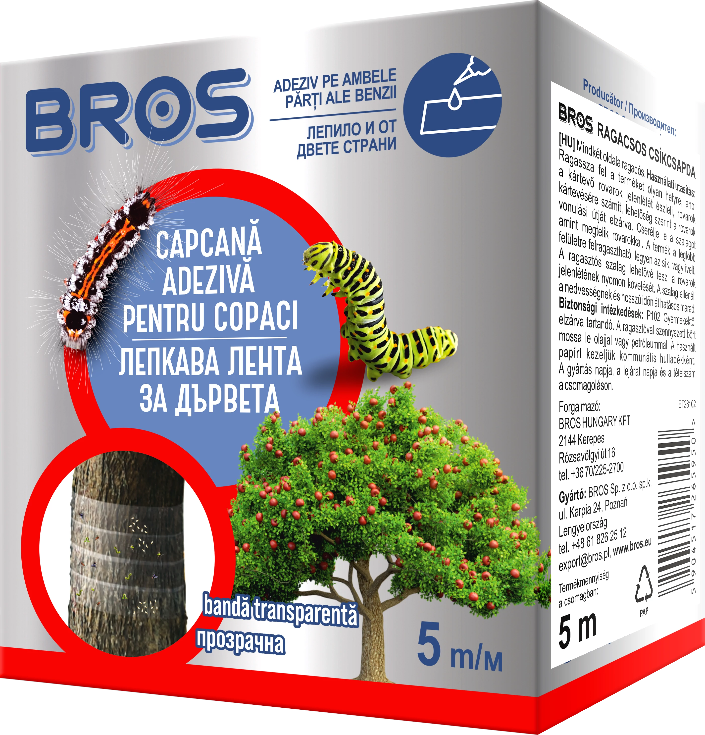 Bros Rovarfogó szalag fákra 5 m 20 db/karton
