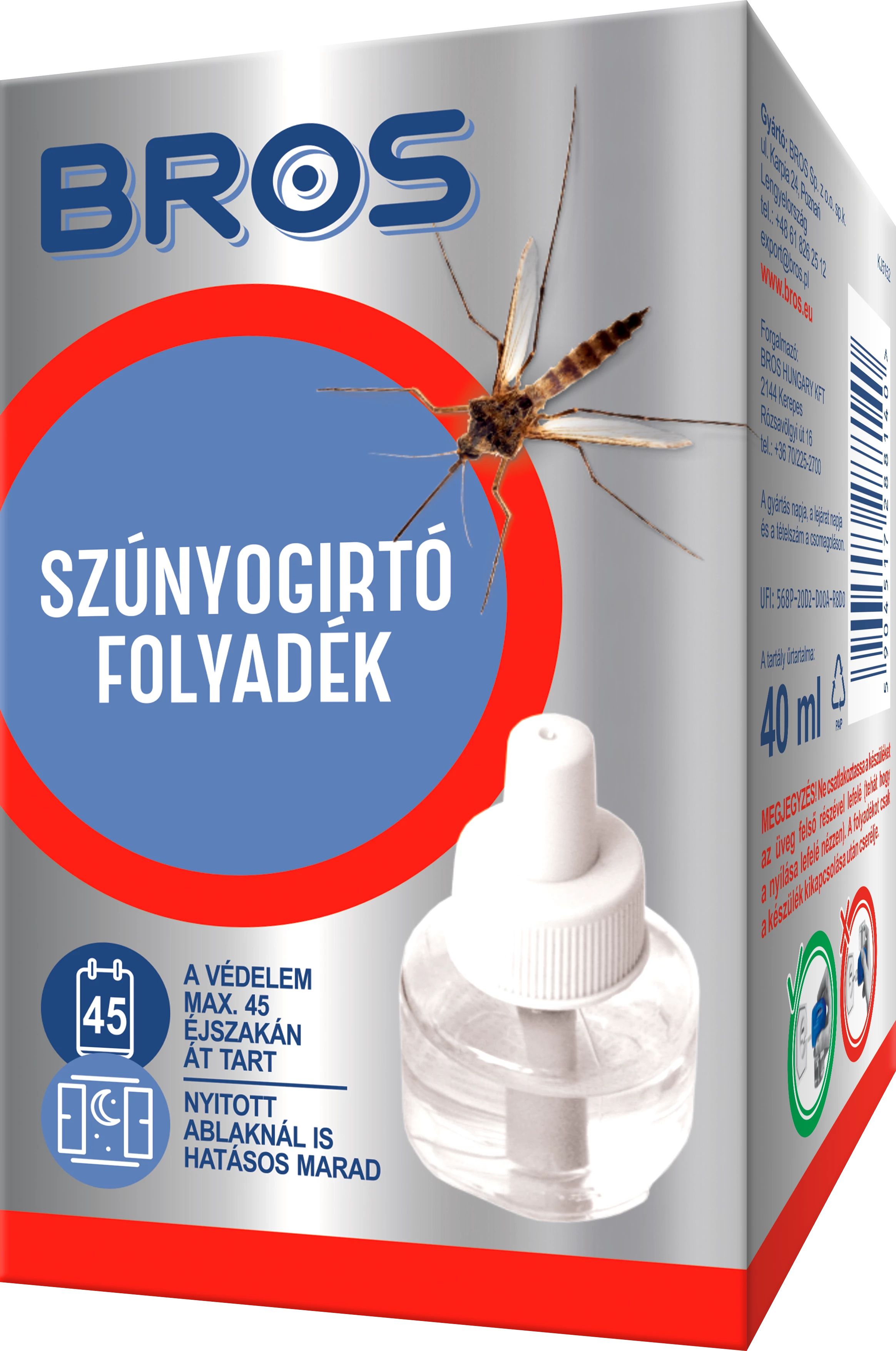 Bros Utántöltő folyadék elektromos szúnyogirtó készülékhez 12 db/karton