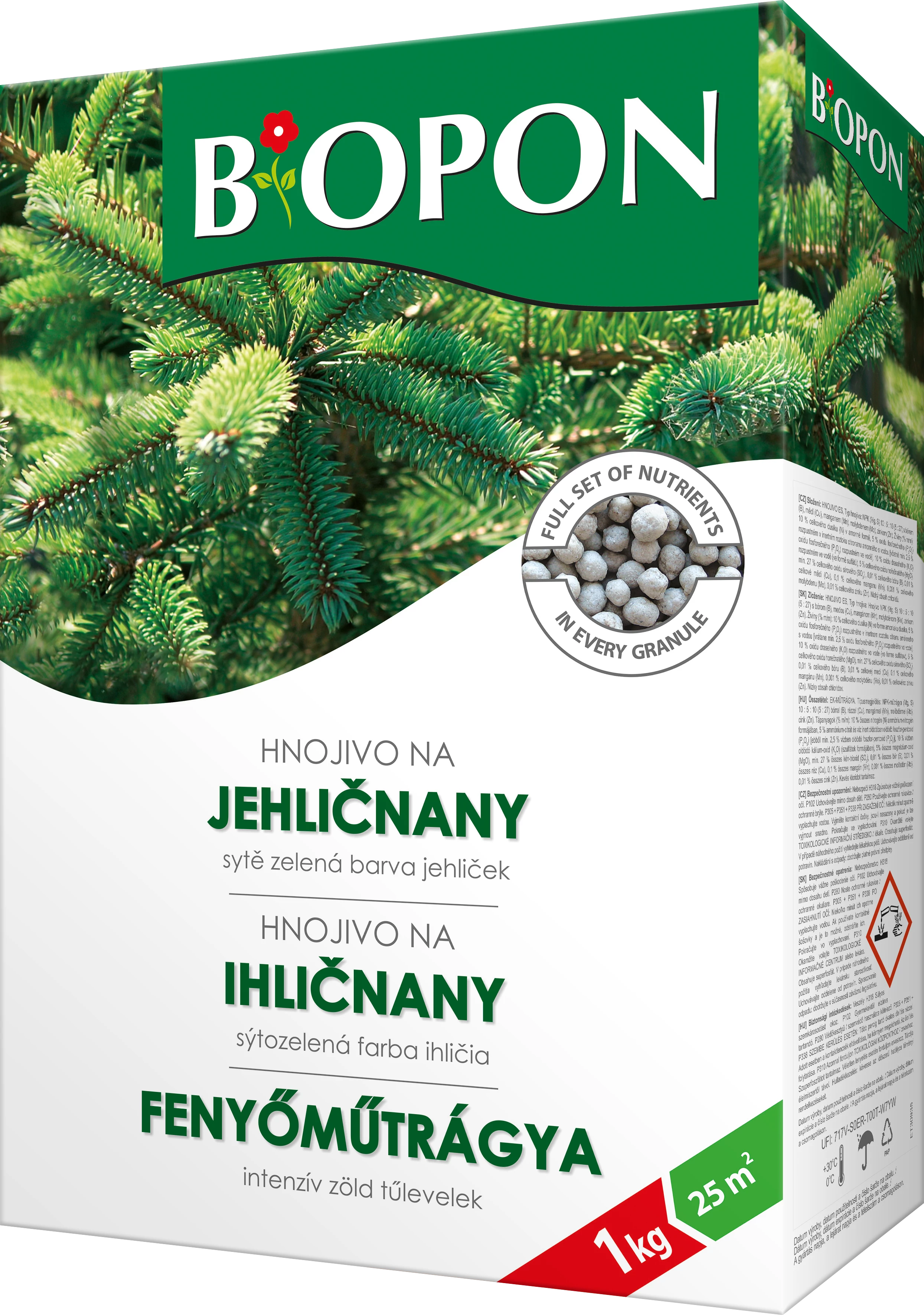 Biopon tűlevelű, fenyő növénytáp 1 kg, 12 db /karton