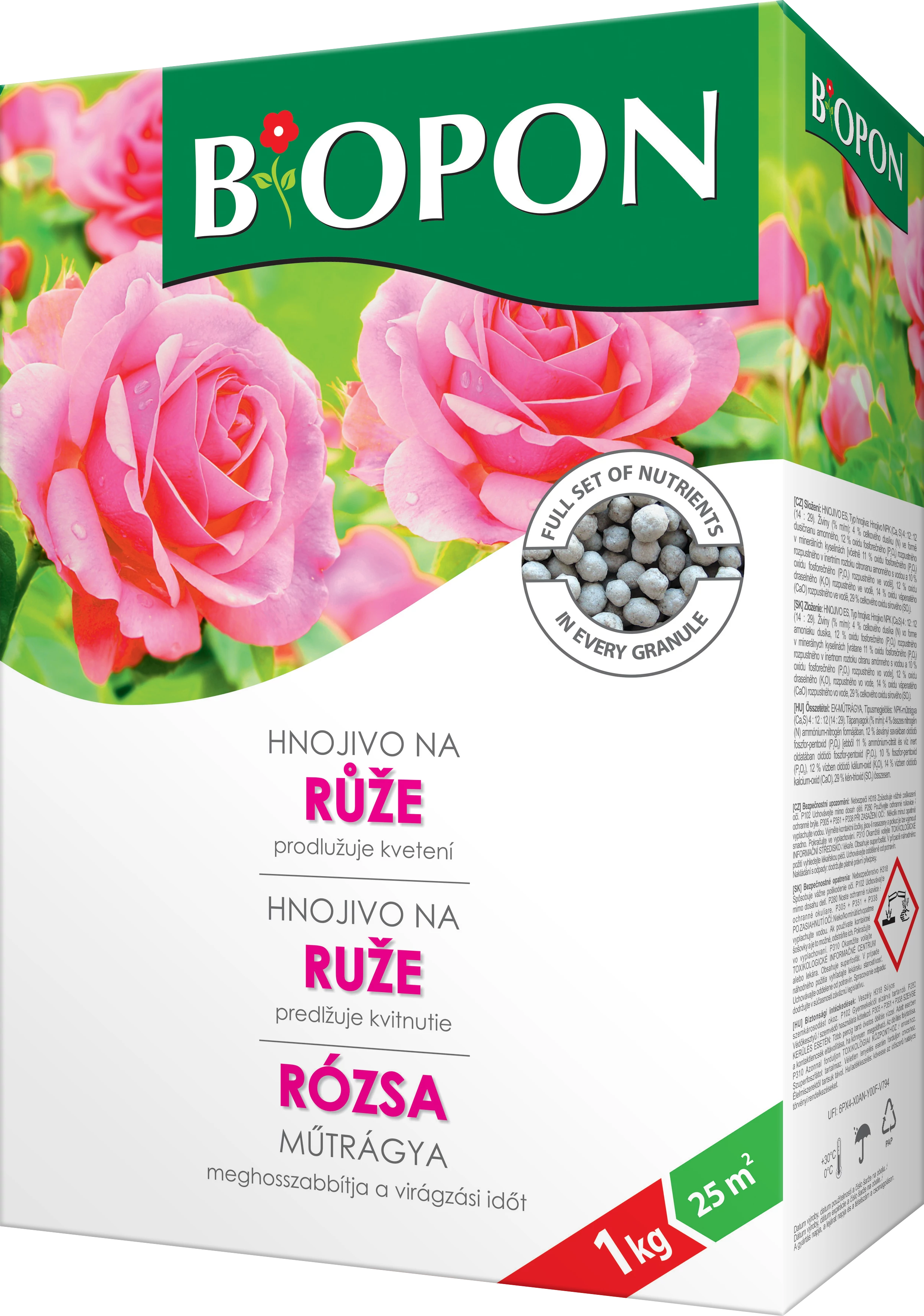 Biopon rózsa növénytáp 1 kg 12 db/karton