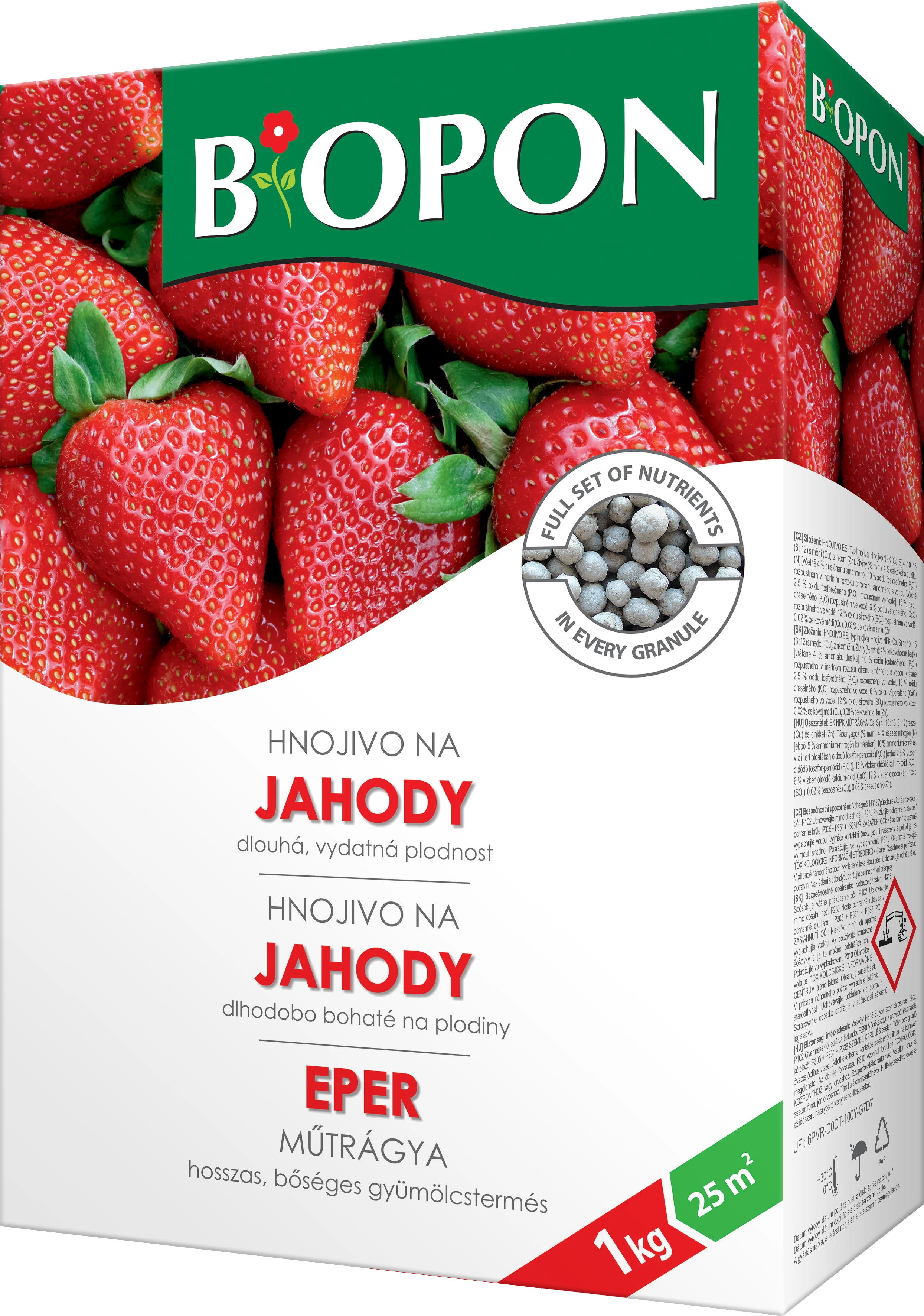 Biopon eper növénytáp 1 kg, 12 db/karton