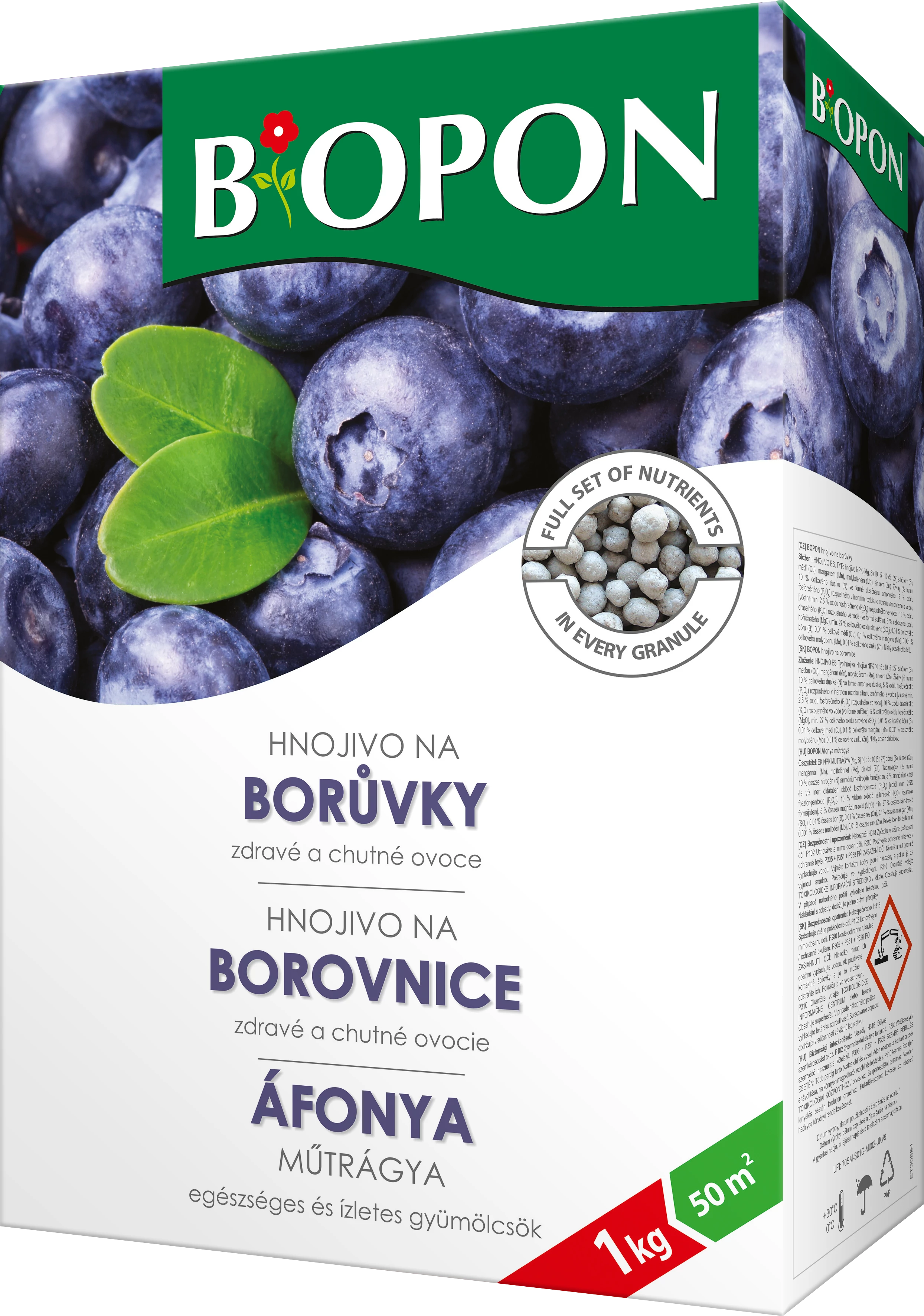 Biopon Áfonya növénytáp gran. 1kg, 12 db/karton