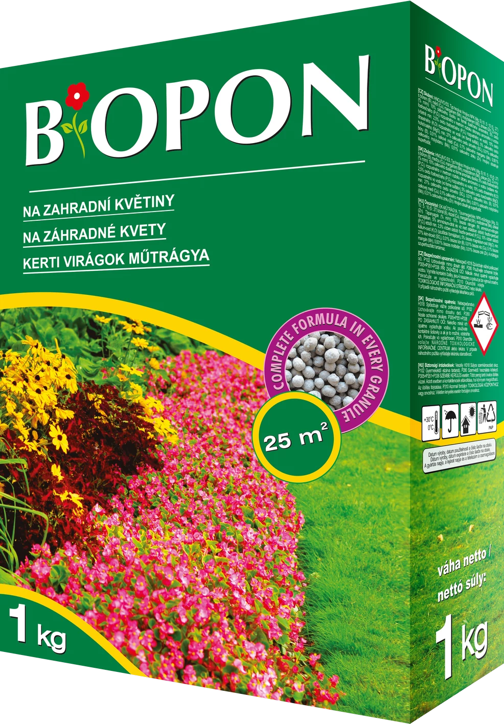 Biopon kerti virág növénytáp 1 kg, 12 db / karton
