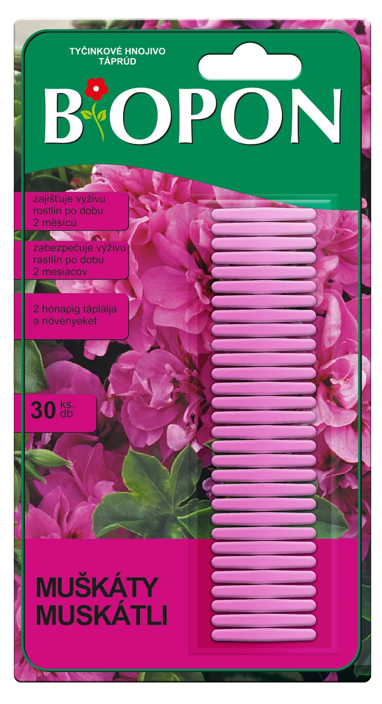 Biopon muskátli táprúd 30db/csomag 