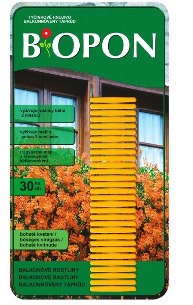 Biopon balkonnövény táprúd 30db/csomag 