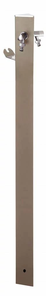 Colortap Kerti kút TRIANGLE 400 - Galambszürke színű, 2 db csappal, flexibilis bekötőcsővel, tömlőtartóval