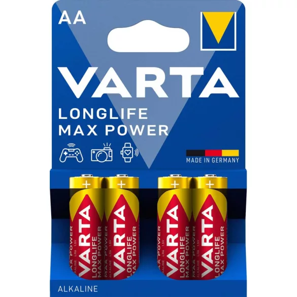 Varta Longlife max power AA ceruza elem LR6  (4db/csom)