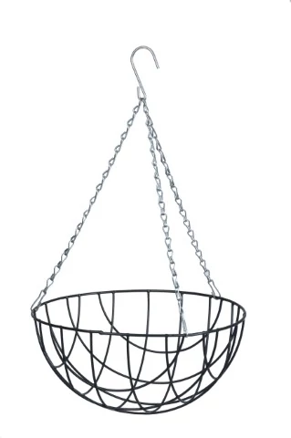 Virágtartó függőkosár kerek 30cm, szürke /12db/karton