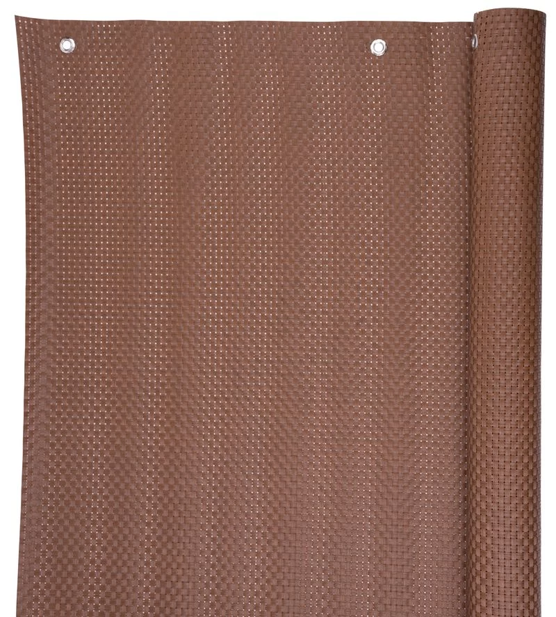 Balkon árnyékoló 0,9x3m, UV 800g/m2, Polyratan, barna