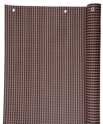 Balkon árnyékoló 0,9x3m, UV 800g/m2, Polyratan, sötétbarna