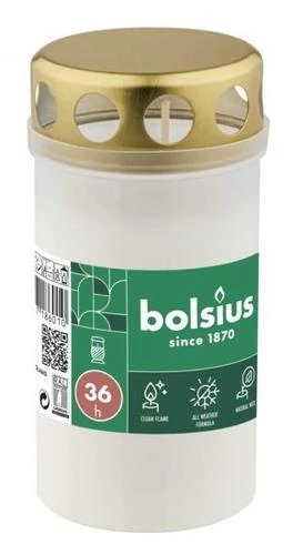 Bolsius mécses, fehér, NR3LS 36 órás (20 db/karton)