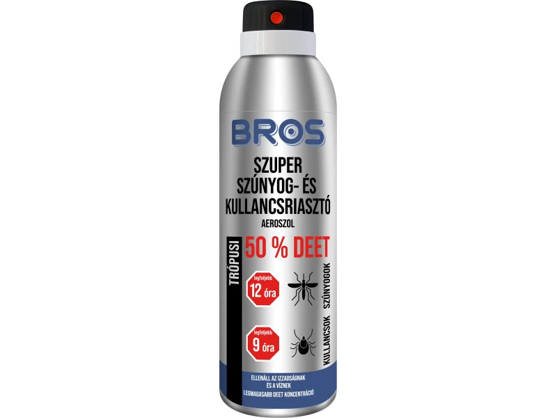 Bros szúnyog és kullancsriasztó trópusi aerosol 50% DEET 180ml