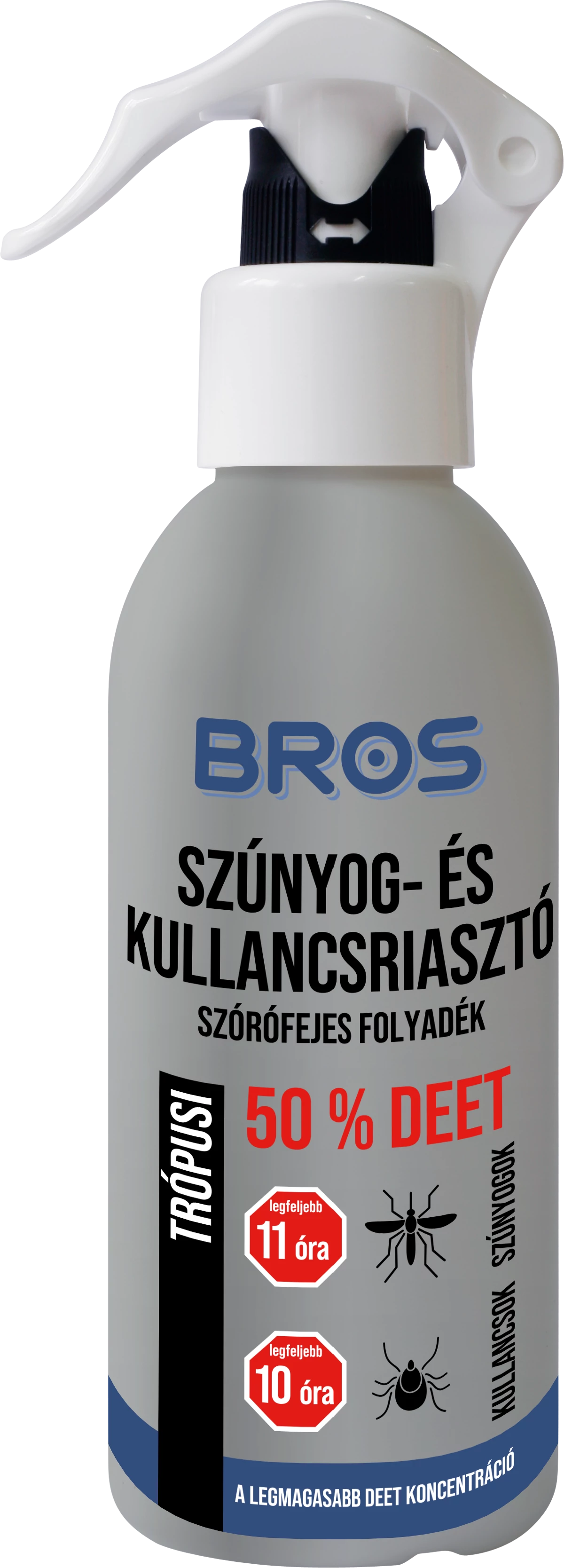 Bros Szúnyog és Kullancsriasztó trópusi, szórófejes 130ml (50% DEET) 12db/krt.